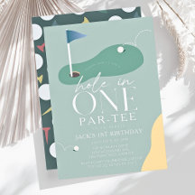 Hole in One Golf Fairway Par-Tee Boy 1. Geburtstag