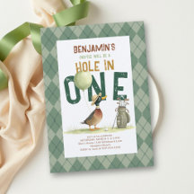 Hole in One Golf Glücklicher Enten Argyle Junge 1.