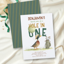 Hole in One Golf Glücklicher Entenjunge 1. Geburts