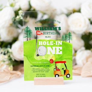Hole-in-One Golf Par-tee Einladung zum 1. Geburtst