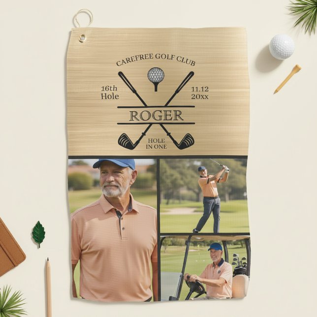 Hole In One Golfer 3 Foto Golfhandtuch (Von Creator hochgeladen)