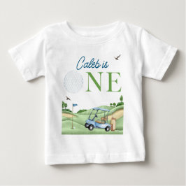Hole In One Junge Golf Erste Geburtstags-Party Par Baby T-shirt