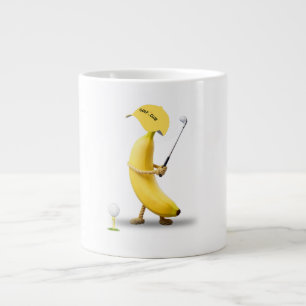 Hole In One – Lustige Banane Golfschläger Cartoon Jumbo-Tasse