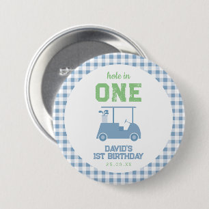 Hole in One Par Tee Junge 1. Geburtstag Button
