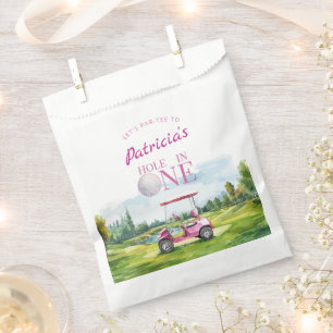 Hole In One Pink Golf 1. Geburtstag Geschenktütchen