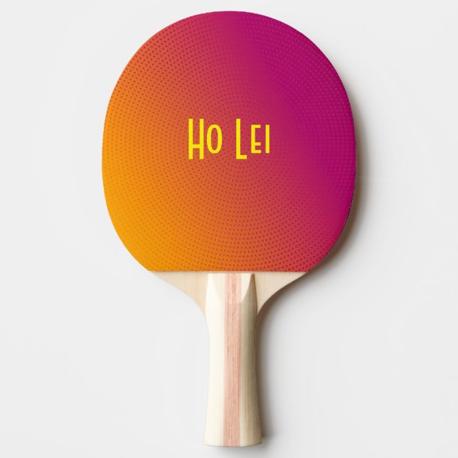 HoLei Raspberry & Orange Tischtennis Schläger (Vorderseite)