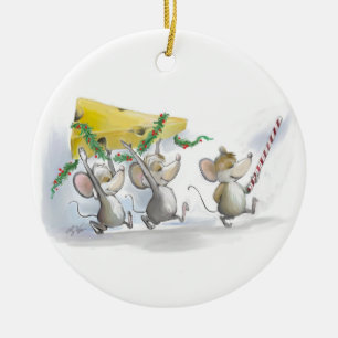Holen in die Weihnachtskäse-Verzierung Keramikornament