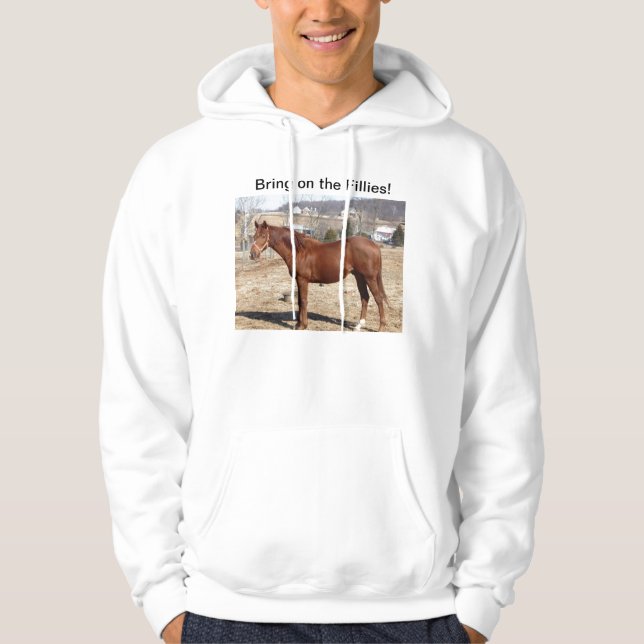 Holen Sie auf das Stutenfohlen-Sweatshirt Hoodie (Vorderseite)