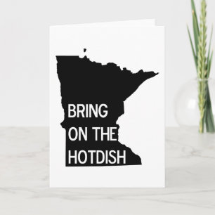 Holen Sie auf die Hotdish lustige Minnesota Karte