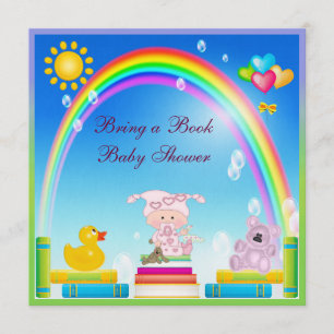 Holen Sie eine Buch-Baby-u. Regenbogen-Babyparty Einladung