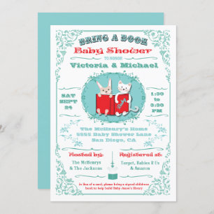 Holen Sie Einladungen einer Buchbibliothek