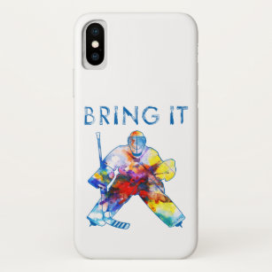 Holen Sie ihm Hockey-Tormann-Aquarell Case-Mate iPhone Hülle