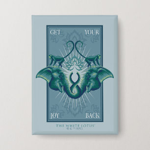 Holen Sie Ihre Freude zurück - der weiße Lotus Button