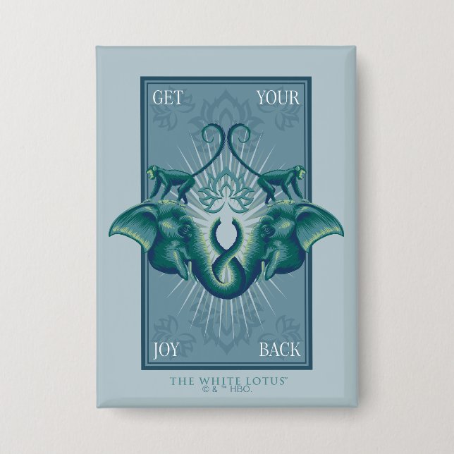 Holen Sie Ihre Freude zurück - der weiße Lotus Button (Vorderseite)