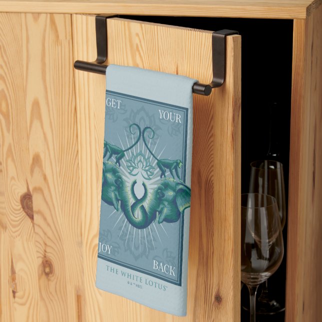 Holen Sie Ihre Freude zurück - der weiße Lotus Geschirrtuch (Drittel gefaltet)