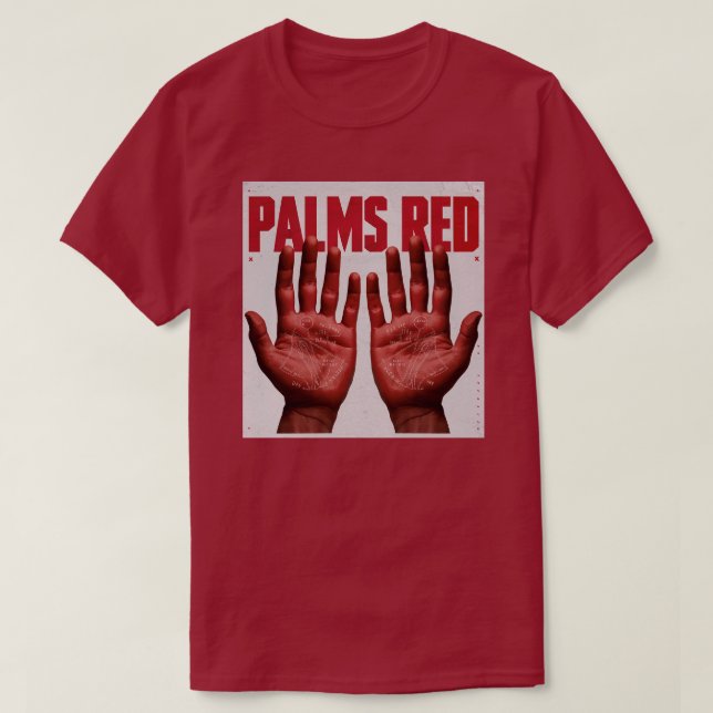 Holen Sie Ihre Handfläche rot T-Shirt (Design vorne)