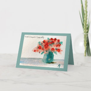 Holen Sie sich bald eine Grußkarte mit Aquarellblu Karte