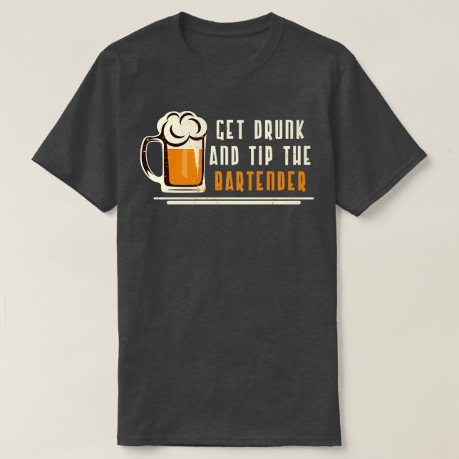 Holen Sie sich Betrunken und tippen Sie auf den Ba T-Shirt (Design vorne)