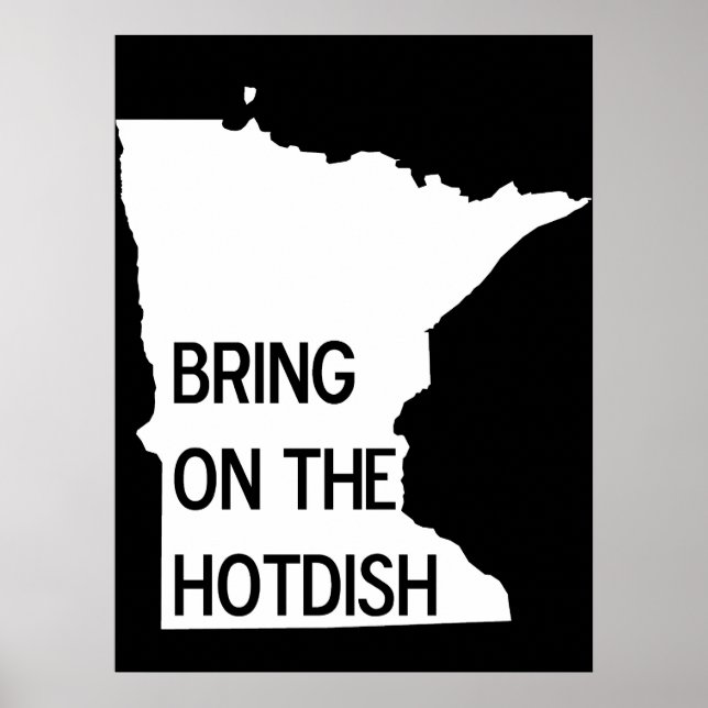 Holen Sie sich das Hotdish Funny Minnesota Poster (Vorne)