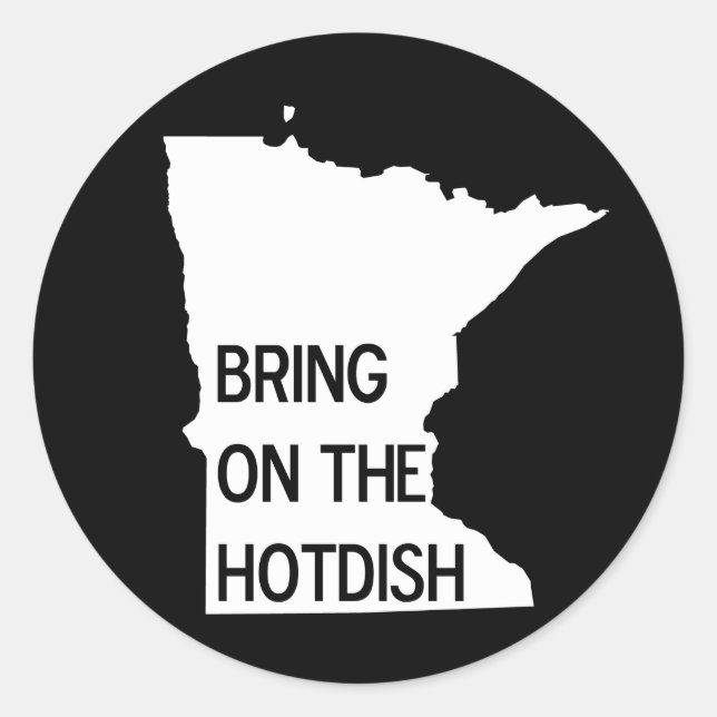 Holen Sie sich das Hotdish Funny Minnesota Sticker (Vorderseite)