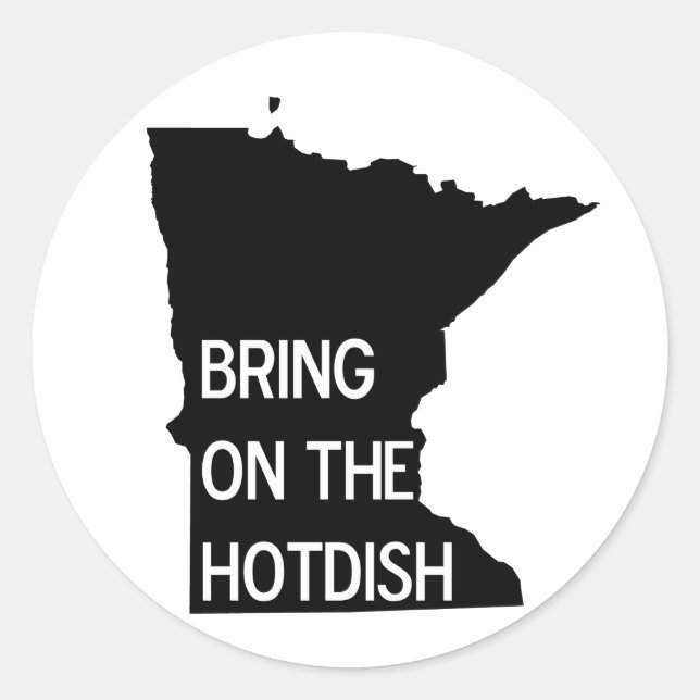 Holen Sie sich das Hotdish Funny Minnesota Sticker (Vorderseite)