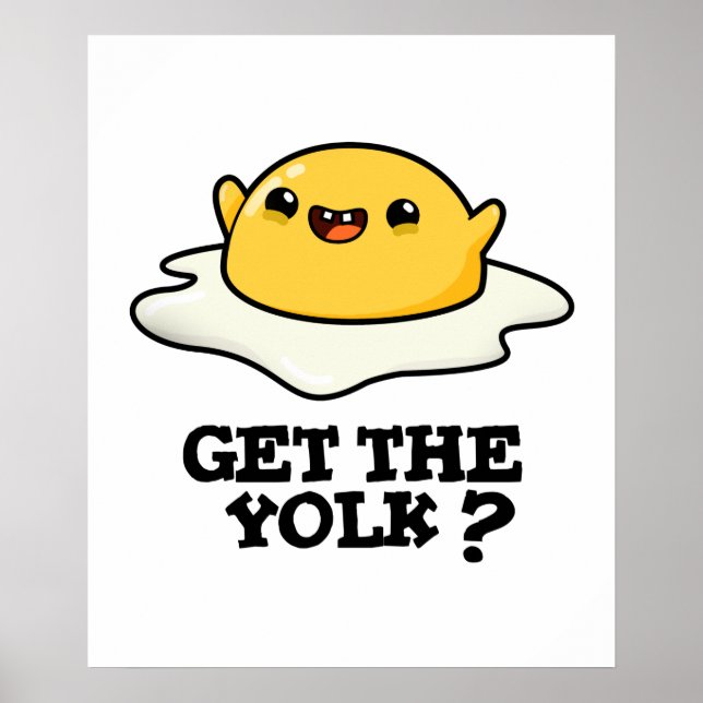 Holen Sie sich den Yolk Funny Egg Joke Pub Poster (Vorne)