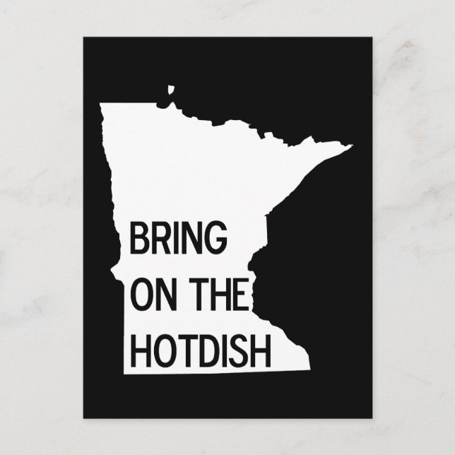Holen Sie sich die Hotdish Funny Minnesota Postkar Postkarte (Vorderseite)