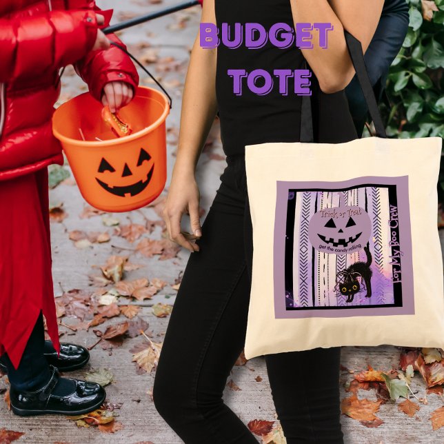 Holen Sie sich die Lila Cat-Bag Candy Rolling Tragetasche (Get the Candy Rolling Purple Halloween Cat Bag)