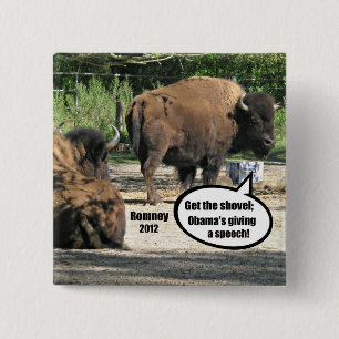 Holen Sie sich die Schaufel - Obama hält eine Rede Button