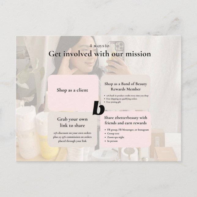 Holen Sie sich ein! Ankündigungspostkarte (Vorderseite)