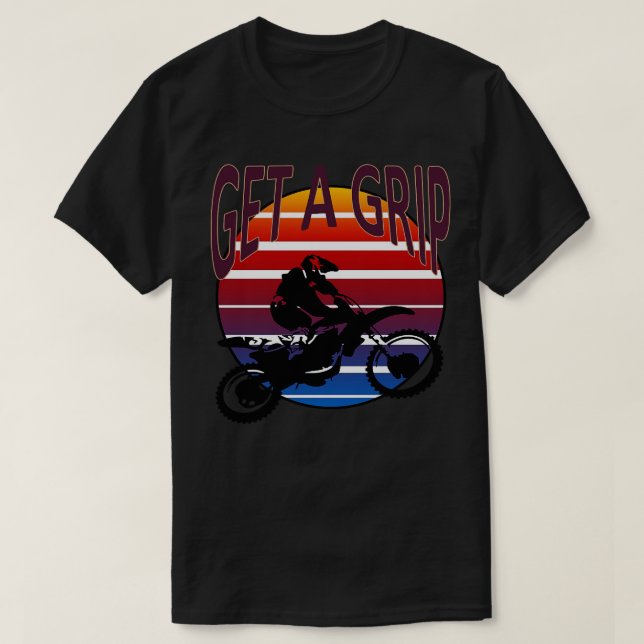 Holen Sie sich einen Grillmotor X Dirt Bike Retro  T-Shirt (Design vorne)