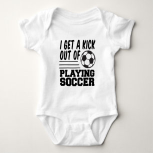 Holen Sie sich einen Kick aus dem Fußball Baby Strampler