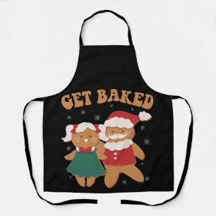 Holen Sie sich gebackenes Funny Gingerbret Weihnac Schürze