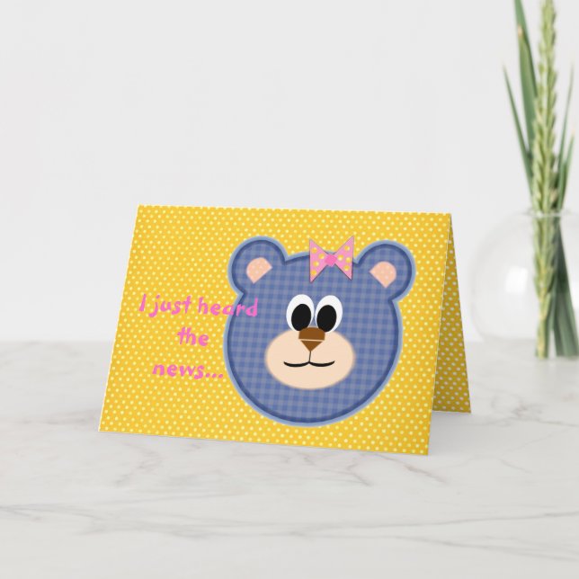 Holen Sie sich gut Teddy Bear Karte (Vorderseite)