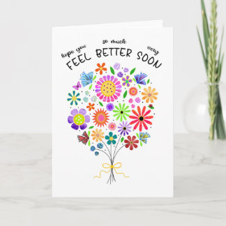 Holen Sie sich heiße Whimsical floral Grußkarte Karte