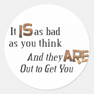 Holen Sie sich heraus Runder Aufkleber