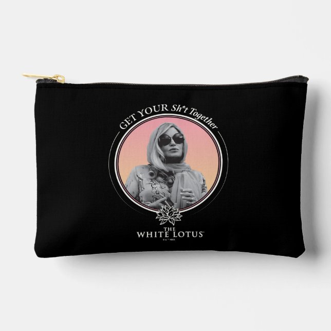 Holen Sie sich Ihr Sh*t zusammen - der weiße Lotus Zubehörtasche (Vorderseite)