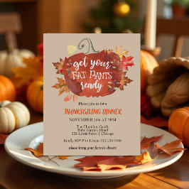Holen Sie sich Ihre Fett Pants Erntedank Einladung