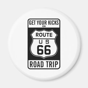 Holen Sie sich Ihre Kicks auf der Route 66 Magnet