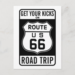 Holen Sie sich Ihre Kicks auf der Route 66 Postkarte