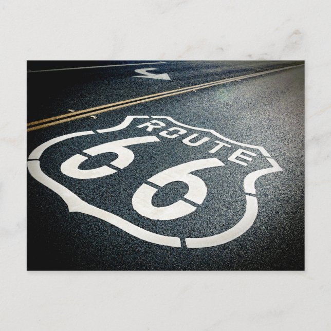 Holen Sie sich Ihre Kicks auf der Route 66 Postkarte (Vorderseite)