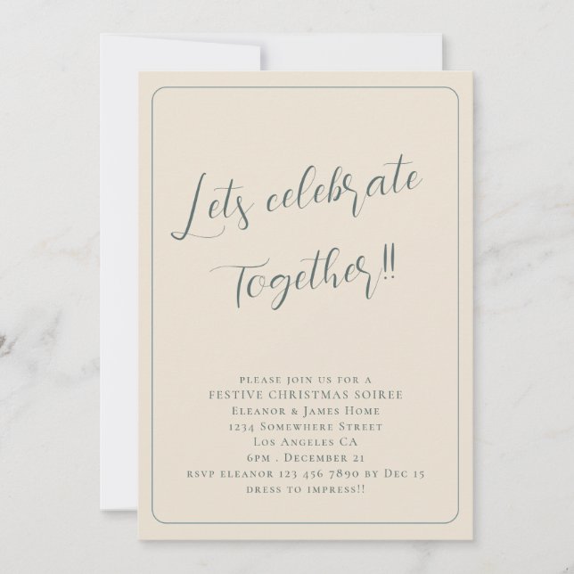 Holen Sie sich Ihren Jingle über Winter Blue Chris Einladung (Vorderseite)