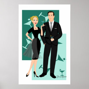 Holen Sie sich Ihren Martinis fertig! Poster