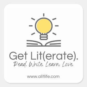 Holen Sie sich Lit(erate). Aufkleber