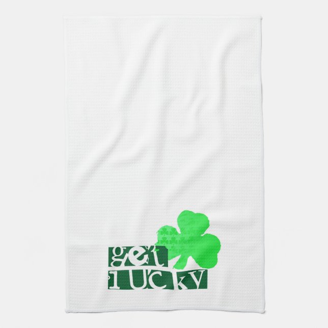Holen Sie sich Lucky St Patrick's Day Kitchen Hand Geschirrtuch (Vertikal)