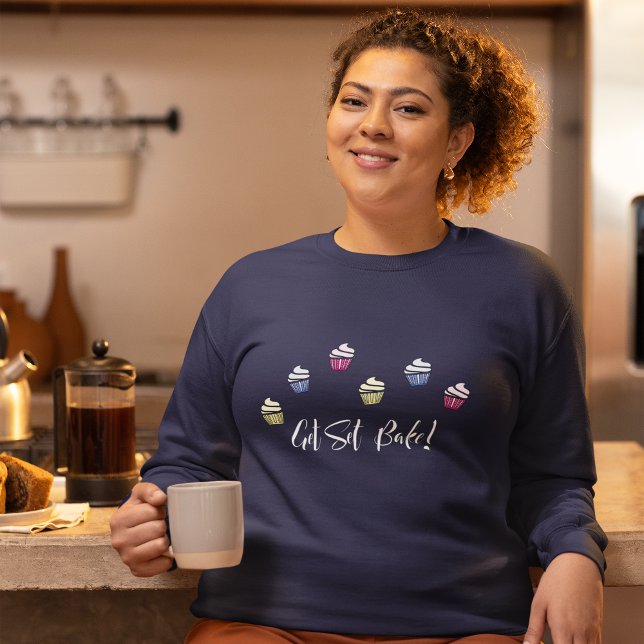 Holen Sie sich Set backen bunten Kuchen Sweatshirt (Von Creator hochgeladen)