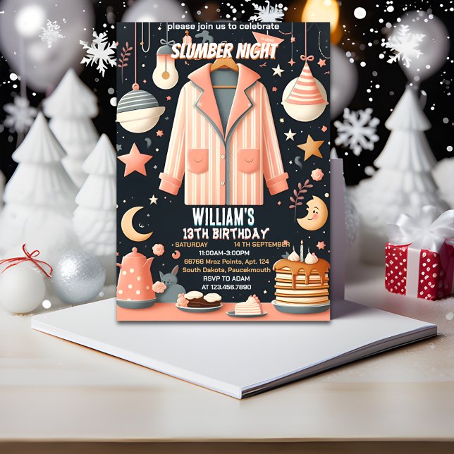 Holen Sie sich Sterne Sleepover Slumber Party 13.  Einladung (Von Creator hochgeladen)