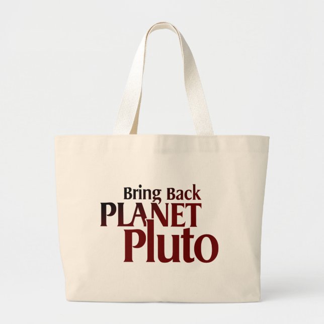Holen Sie zurück Planeten Pluto Jumbo Stoffbeutel (Vorne)