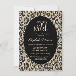Holen wir uns Wild Glitzer Leopard Print Bachelore Einladung