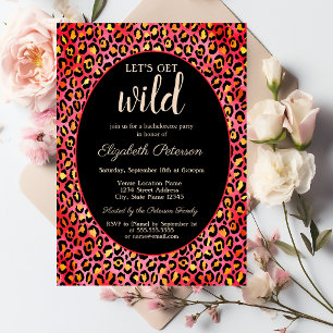 Holen wir Wild Leopard Print Bachelorette Einladung